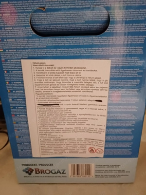 Eldobható hélium palack 20 darab gumilufi felfújásához, ÚJ! - kép 2