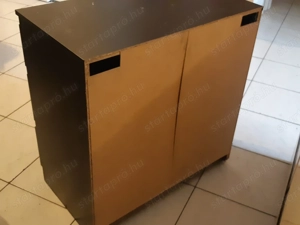 3 fiókos sötét barna komód 40x70cm széles - kép 2