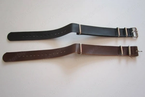 Kettő szép új karóra szíj együtt, barna & fekete 18 mm Hódmezővásárhelyen * Easyboxba 1480  - kép 2