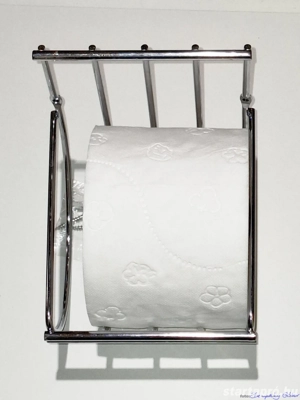 WC papír tekercs tartó króm 12,5x15x16,5 cm-es, eladó - kép 5