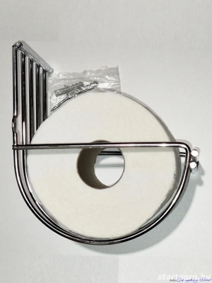 WC papír tekercs tartó króm 12,5x15x16,5 cm-es, eladó - kép 6