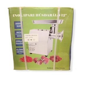 Inox HM-6314 Ipari Húsdaráló, 3000W, 250kg h darálási teljesítmény Rozsdamentes - kép 2
