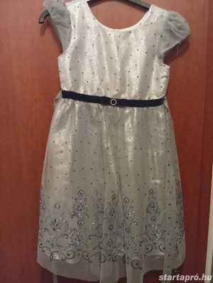 Ezüst színű ruha 9-10 évesre  - kép 2