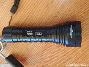  Cree LED SMD Zseblámpa, 10000 lm, 500 m sugarú, Állítható zoom, 4 megvilágítási mód, alumínium, víz - kép 2