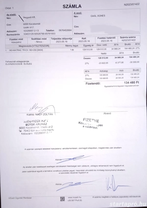 Ágykeret ágyráccsal és külön matrac is - kép 4