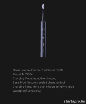 Xiaomi T700 elektromos fogkefe eladó - kép 2