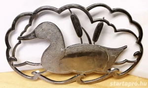 Vitange ezüstözött dekoratív edény alátét. Retro konyhába