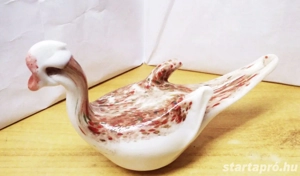 Vöcsök, kézműves művészi üvegszobor. Muránó Olaszország - kép 2