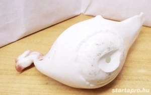 Vöcsök, kézműves művészi üvegszobor. Muránó Olaszország