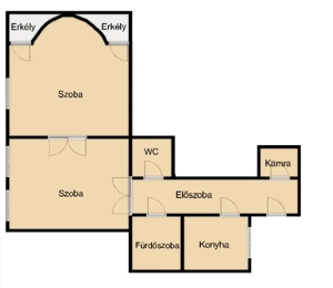 József körúti saroklakás eladó   2 utcára néző szoba, 2 kis erkély, sok lehetőség - kép 2