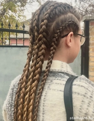 Női fodrászat-fonás alkalmi frizura - kép 8