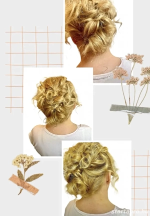 Női fodrászat-fonás alkalmi frizura