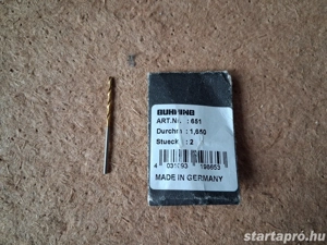 Új német Gühring D1.65 HSS Ti N bevonatos fúró eladó.