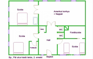 Kiadó világos, tágas luxuslakás a palotanegyed szívében 139 nm, 3 hálószobával! - kép 2