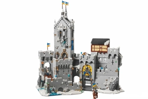 Lego komp. Bricklink Desig. Pr. 910029 Mountain Fortress Hegyi Erőd Black Falcon vár 4000db LEPIN ÚJ - kép 2