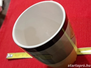 Négyzetben Lóhere festett 3 deci liter kerámia bögre pohár, eladó - kép 3