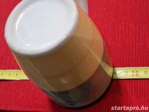 Négyzetben Lóhere festett 3 deci liter kerámia bögre pohár, eladó - kép 4