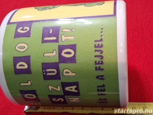 Boldog Szülinapot festett 0,3 Liter, kerámia bögre korsó, eladó - kép 3