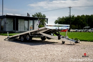 Új SEBAL - 4x2 méteres 2500 kg-os, billenős, hátsó rámpás autószállító utánfutó  - kép 6