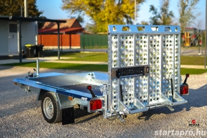 Új SEBAL - Bau 260 - 1 tengelyes (1800 kg, 255 x 150 x 30 cm platóval) gépszállító utánfutó - akciós - kép 14