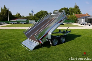 Új fékes SEBAL (1500 kg) billenő platós, kézipumpás utánfutó - kép 19