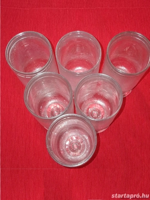 Üveg ivó pohár jégmintás, eladó - kép 3