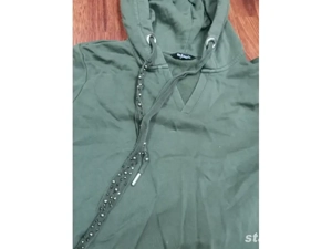 Zöld kapucnis ruha vagy tunika L - kép 2