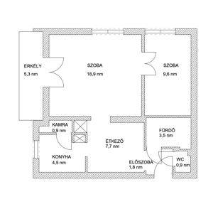Eladó 48 nm-es, plusz 5 nm erkélyes lakás Budapest II. kerület Tárogató úton. - kép 16