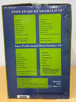  Professzionális húsdaráló Inox 12" (rozsdamentes acél) - kép 5