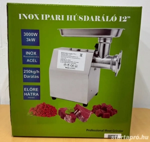  Professzionális húsdaráló Inox 12" (rozsdamentes acél) - kép 3