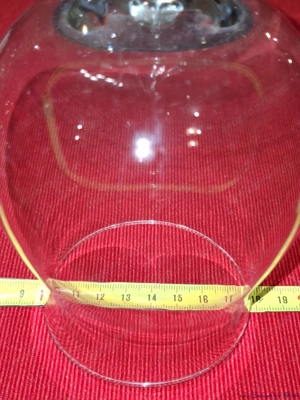 Üveg, fújt, öblös tulipán 75-80-220 mm méretű boros pohár, eladó - kép 3