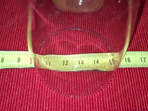 Üveg, fújt, kék talpas és kék tömzsi szárú, 60-52-155 mm méretű pezsgős pohár, eladó - kép 3