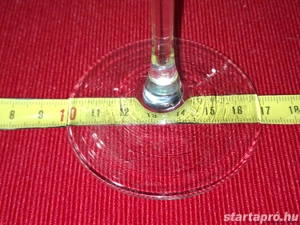 Üveg, fújt, extrém hosszú szárú, 69-50-290 mm méretű pohár, eladó - kép 4