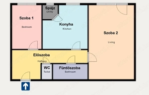 Kiskunhalas Esze T. lakótelepen 1.em. 2 szobás bútorozott lakás! - kép 2