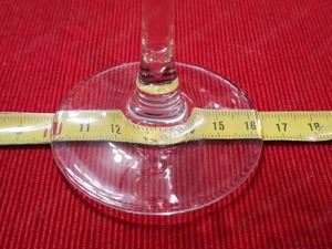 Üveg, fújt, karcsú szárú, ARC FRANCE, 64-53-160 mm méretű boros pohár, eladó - kép 2