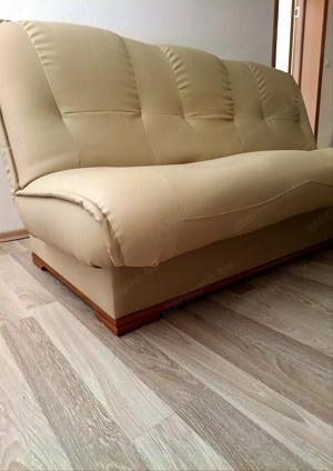 Bézs műbőr ülőgarnitúra  - kép 2