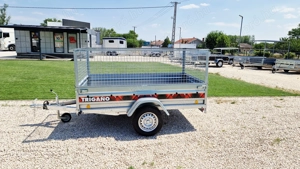 Új billenős utánfutó (233x132cm) rácsos magasítóval akciósan bruttó 618.000 Ft - kép 2