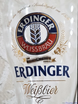 Üveg ERDINGER 60-64-210 mm méretű sörös pohár, eladó - kép 7