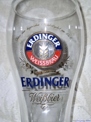 Üveg ERDINGER 60-64-210 mm méretű sörös pohár, eladó - kép 6