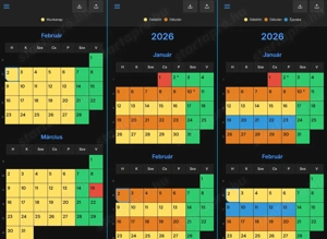 Műszakrend naptárak - ingyenes, online - kép 3