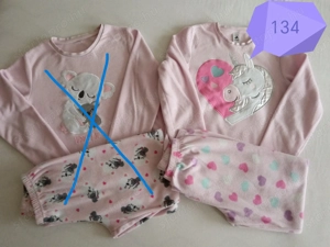 Gyerek lány nyári és téli pizsama 128, 134-es - kép 3