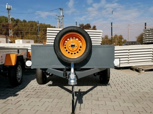 Új hegesztett 120x200 cm utánfutó eladó! Azonnal elvihető! - kép 3