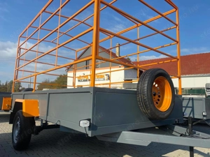 Új hegesztett utánfutó eladó! 130x220 cm, 1 tengelyes - kép 2