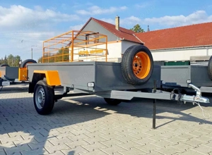 Új hegesztett vas utánfutó, 140x250 cm! Azonnal vihető!