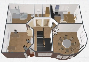 Madárhegyen kiadó elegáns medencés hűt-fűtő-légkondis kazános családi ház, irodának is  - kép 5