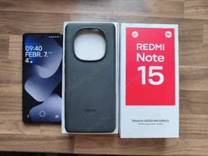 Redmi Note 15, 8 256GB, fekete, kártyafüggetlen, garancia - kép 2