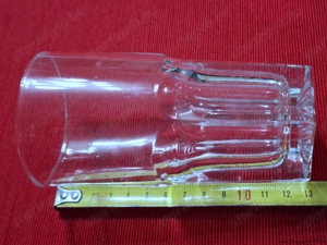 Üveg, 6 szögű barázdált, 49-69-130 mm, hagyományos vizes üdítős pohár, eladó - kép 5