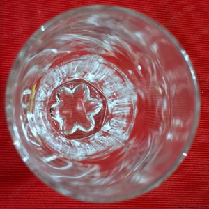 Üveg, 6 szögű barázdált, 49-69-130 mm, hagyományos vizes üdítős pohár, eladó - kép 4