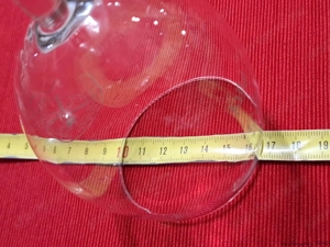 Üveg, fújt, tömzsi szárú, 68-68-180 mm méretű boros pohár, Pincenapok 25 Páty, eladó - kép 4