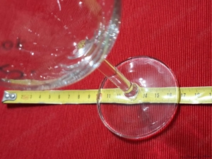 Üveg, fújt, tömzsi szárú, 68-68-180 mm méretű boros pohár, Pincenapok 25 Páty, eladó - kép 3